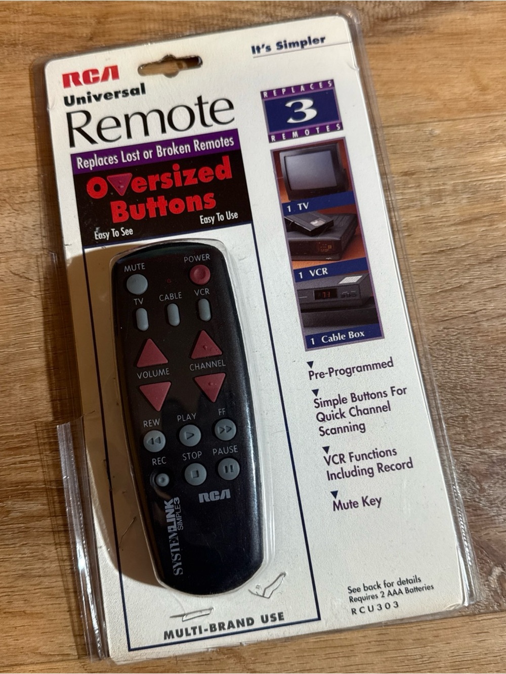 RCA Universal Remote - Black with Pink Buttons